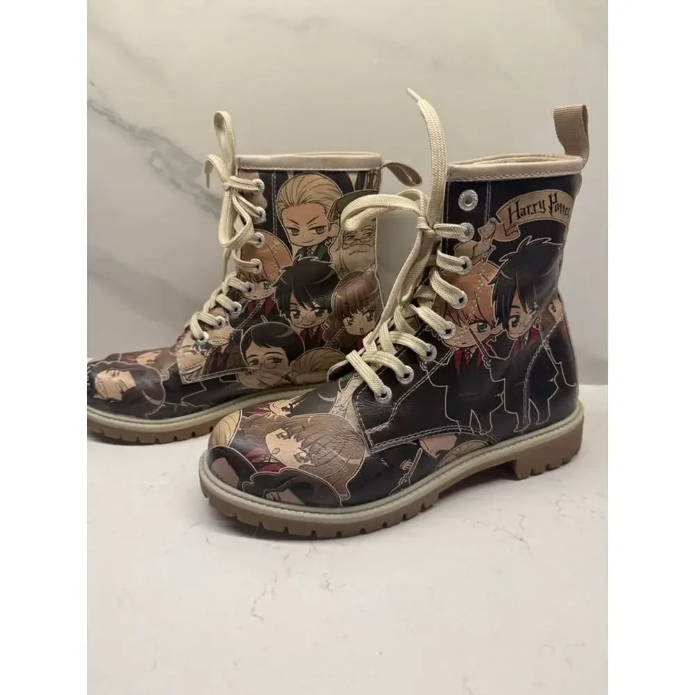 DOGO Harry Potter  Size 37 Women’s 6.5 Animated Anime Vegan Leather Ankle Boots